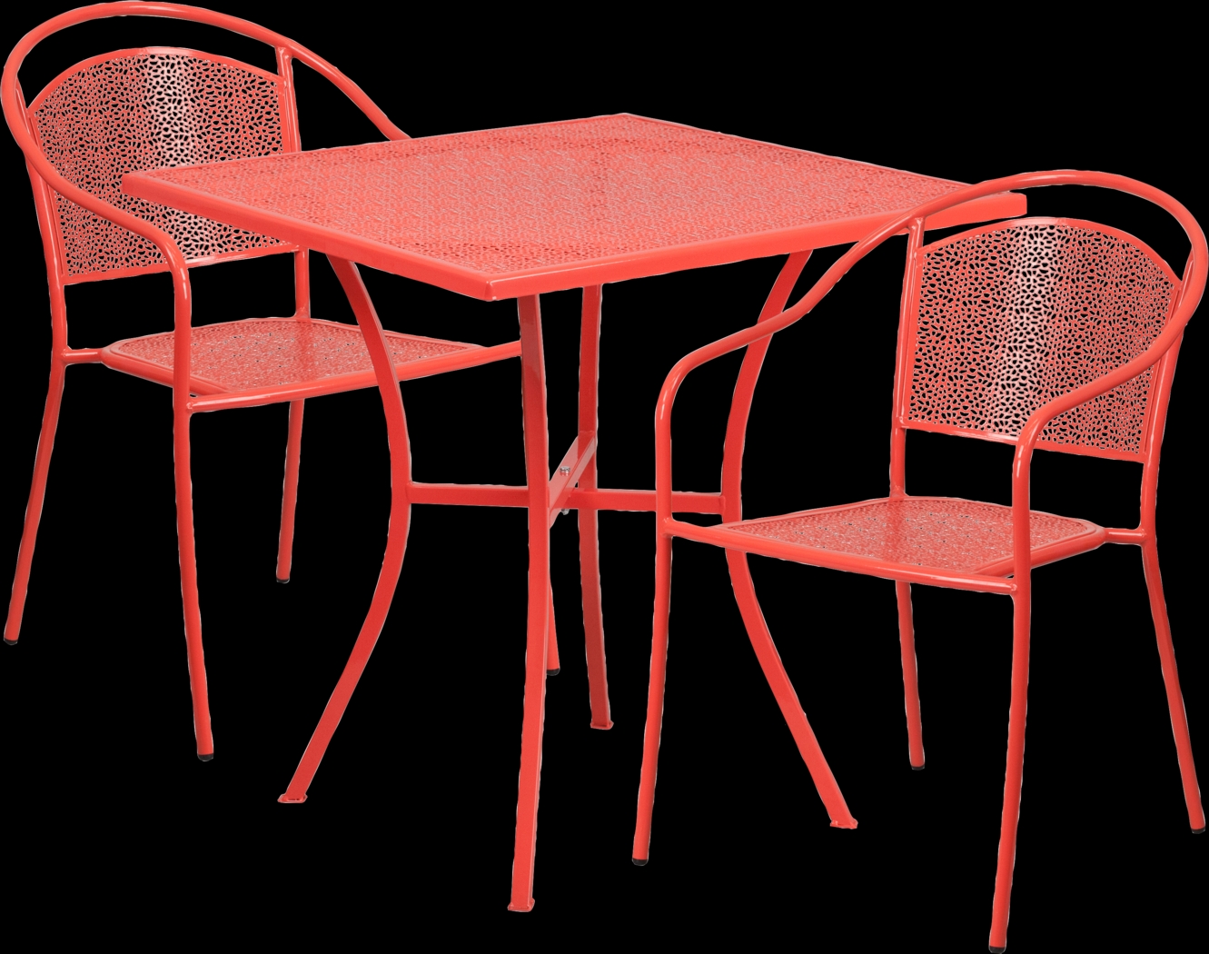 Summer Haven Coral 3 Pc 28 in. Square Patio Set - Thumbnail - Image 1