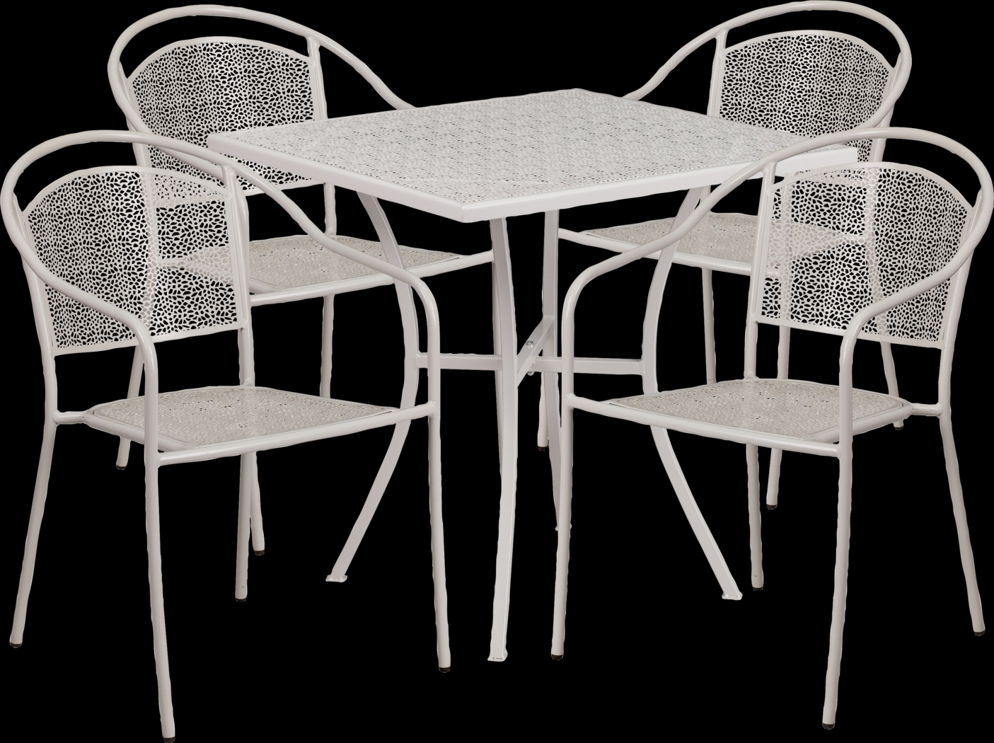 Summer Haven Light Gray 5 Pc 28 in. Square Patio Set - Thumbnail - Image 1