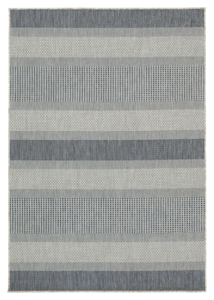 Summer Stripes Chambray 5' x 7'3 Indoor/Outdoor Rug - Thumbnail - Image 1
