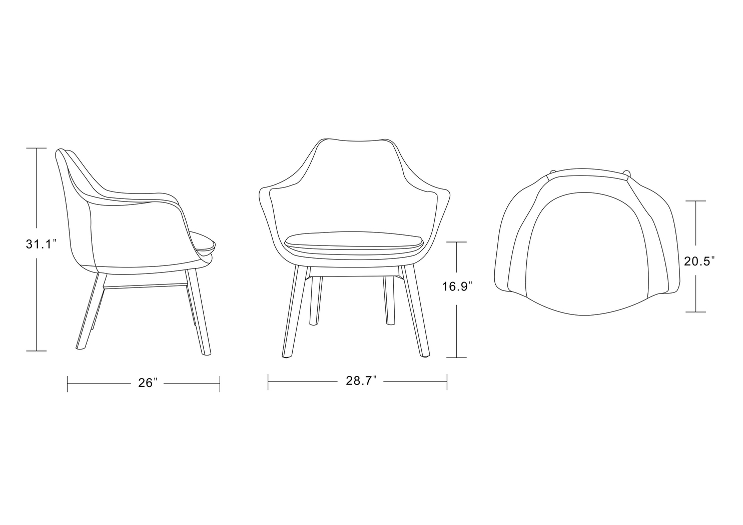 Summerdales Gray Accent Chair - Thumbnail - Image 5