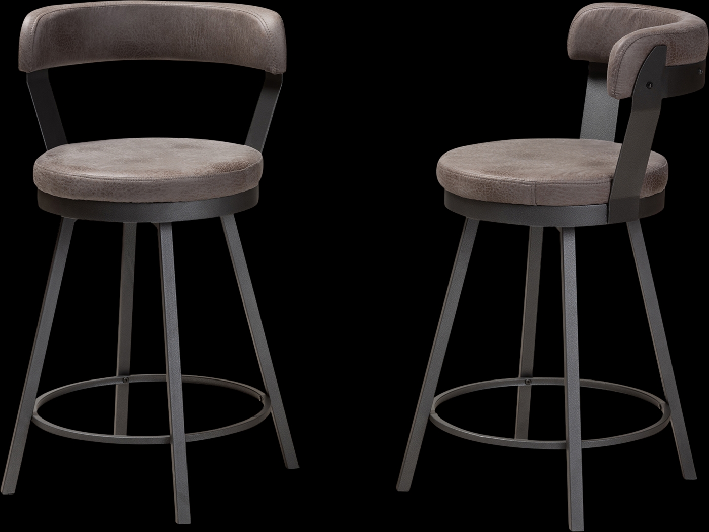 Summerglen Gray Bar Height Stool, Set of 2 - Thumbnail - Image 3