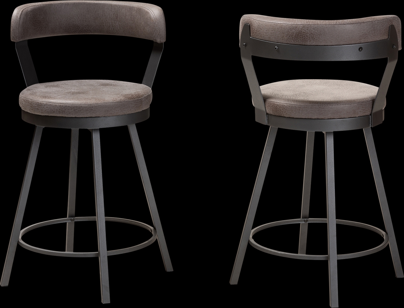 Summerglen Gray Bar Height Stool, Set of 2 - Thumbnail - Image 4