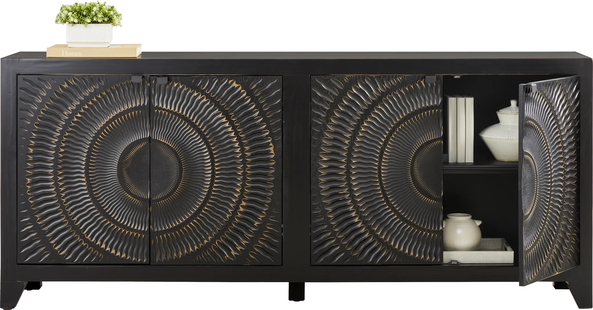 Summerhill Black Credenza - Thumbnail - Image 2