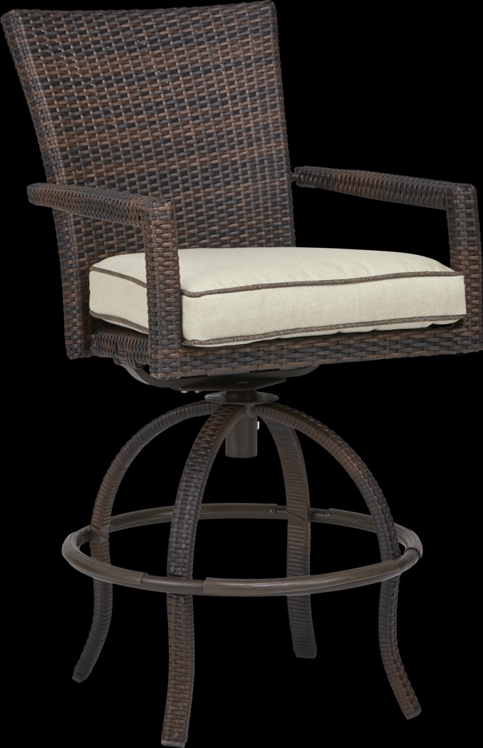 Summerset Way Brown 5 Pc Outdoor Balcony Dining Set with Sandstone Cushions - Thumbnail - Image 3