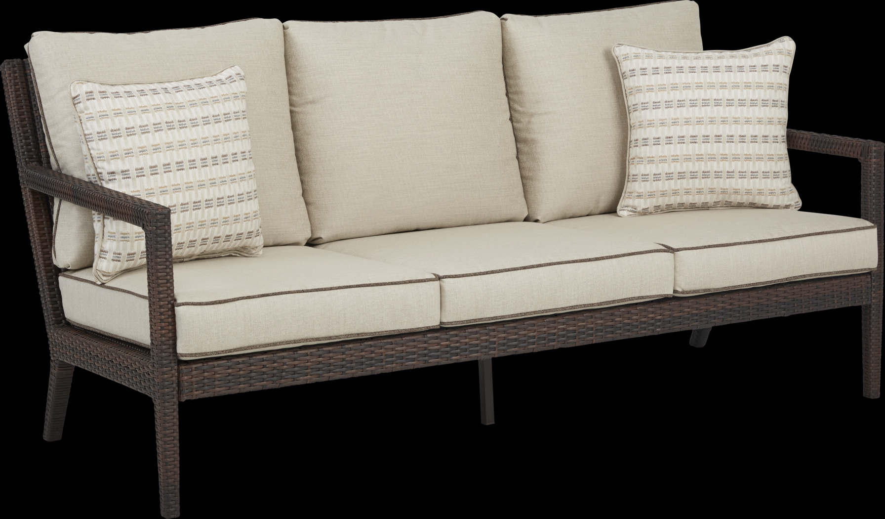 Summerset Way Brown 5 Pc Outdoor Seating Set with Sandstone Cushions - Thumbnail - Image 2