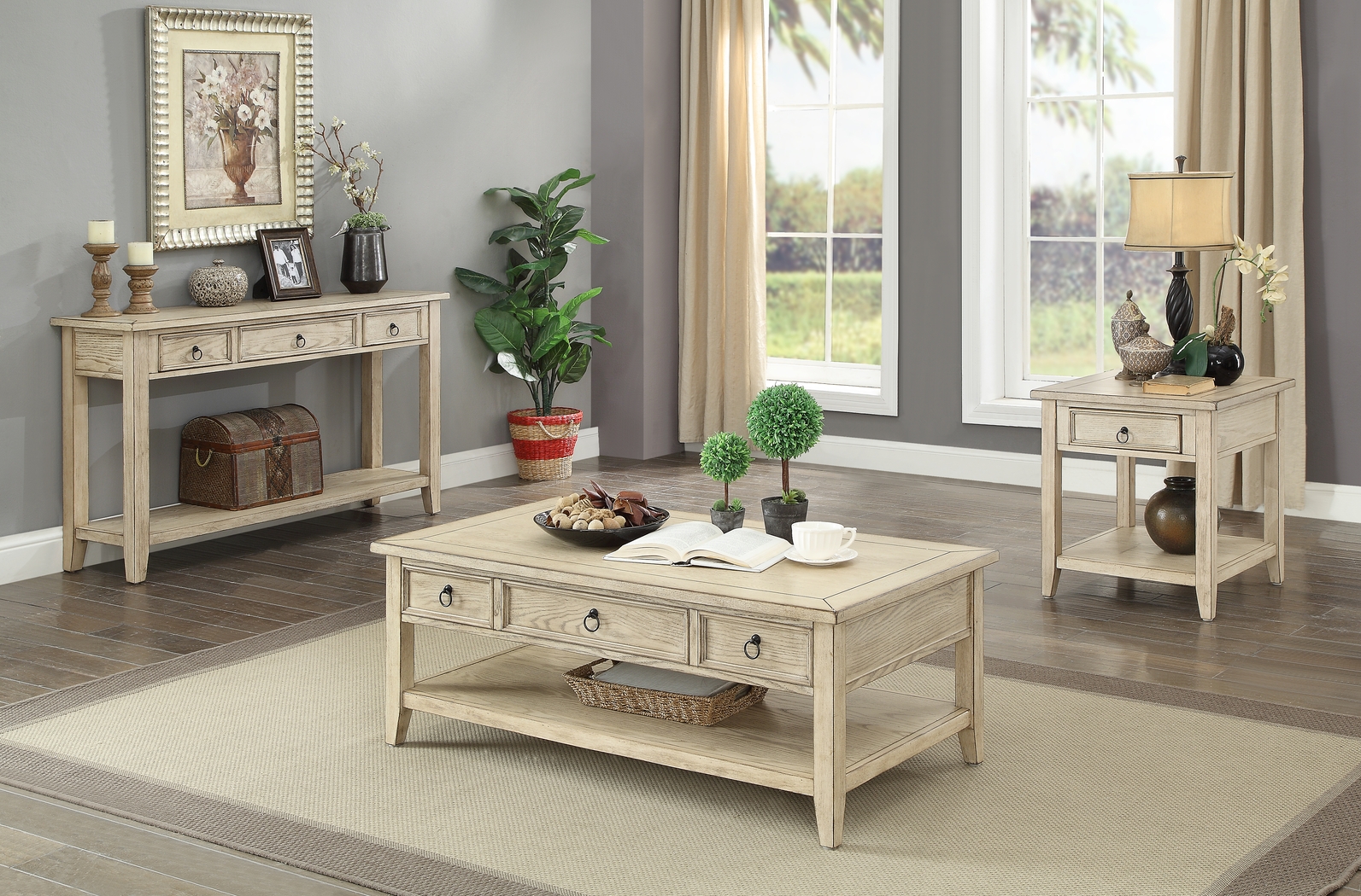 Summerville Way Beige Console Table - Thumbnail - Image 5