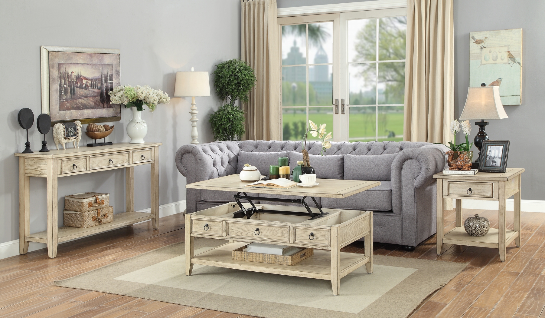 Summerville Way Beige End Table - Thumbnail - Image 6