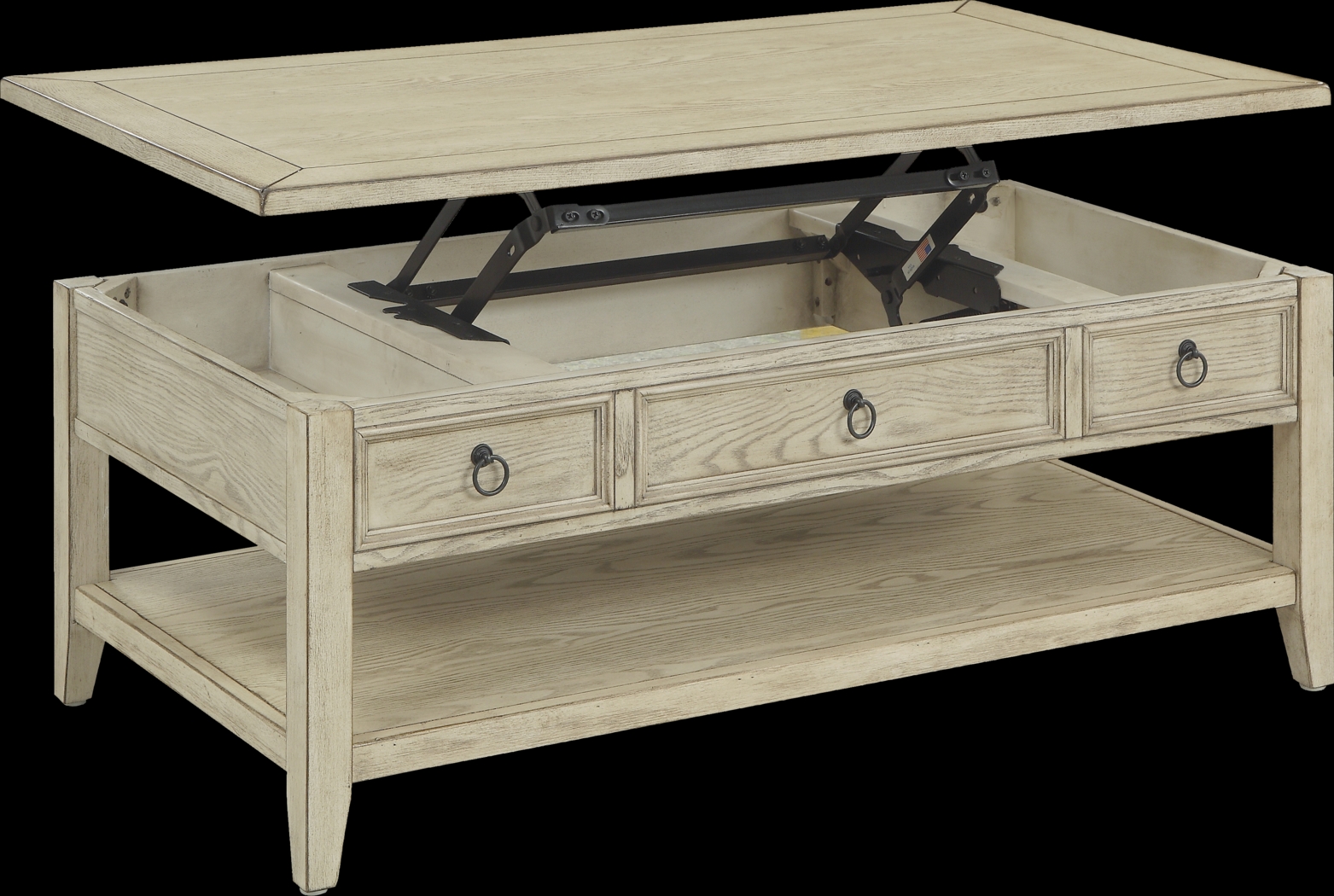 Summerville Way Beige Lift Top Cocktail Table - Thumbnail - Image 3
