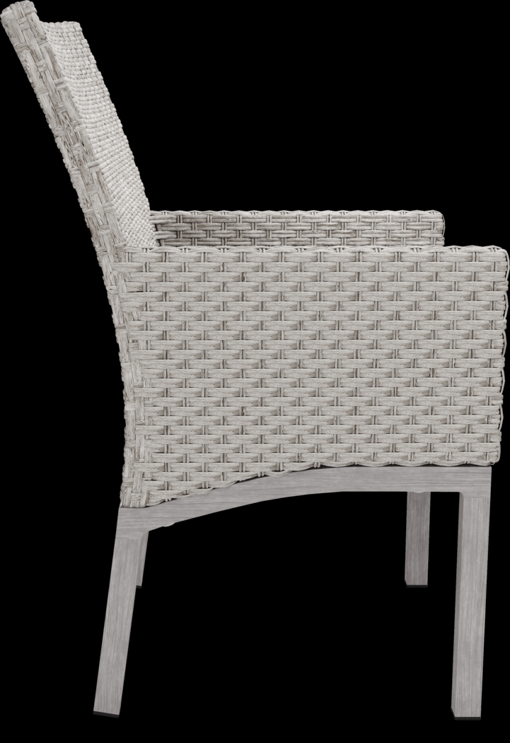 Sun Valley Light Gray 7 Pc Rectangle Outdoor Dining Set with Blue Cushions - Thumbnail - Image 9