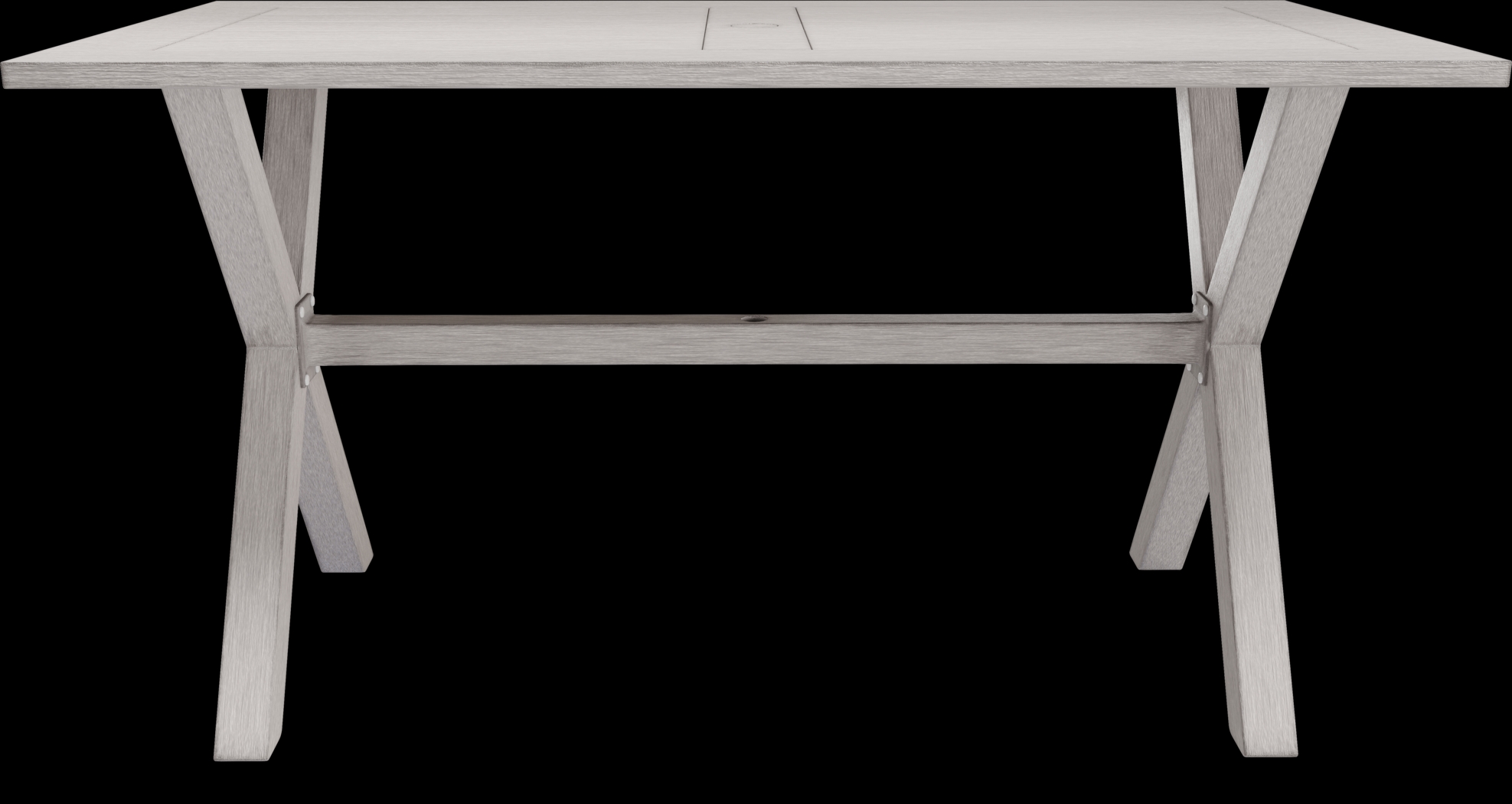 Sun Valley Light Gray Rectangle Outdoor Bar Table with Umbrella Hole - Thumbnail - Image 3