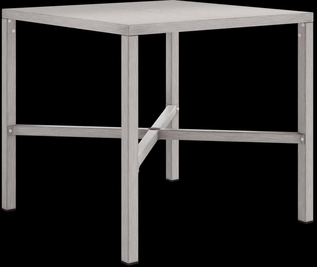 Sun Valley Light Gray Square Outdoor Bar Table with Umbrella Hole - Thumbnail - Image 1