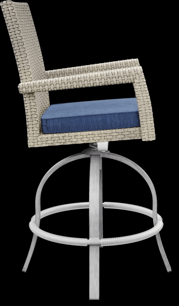 Sun Valley Light Gray Swivel Barstool - Thumbnail - Image 4