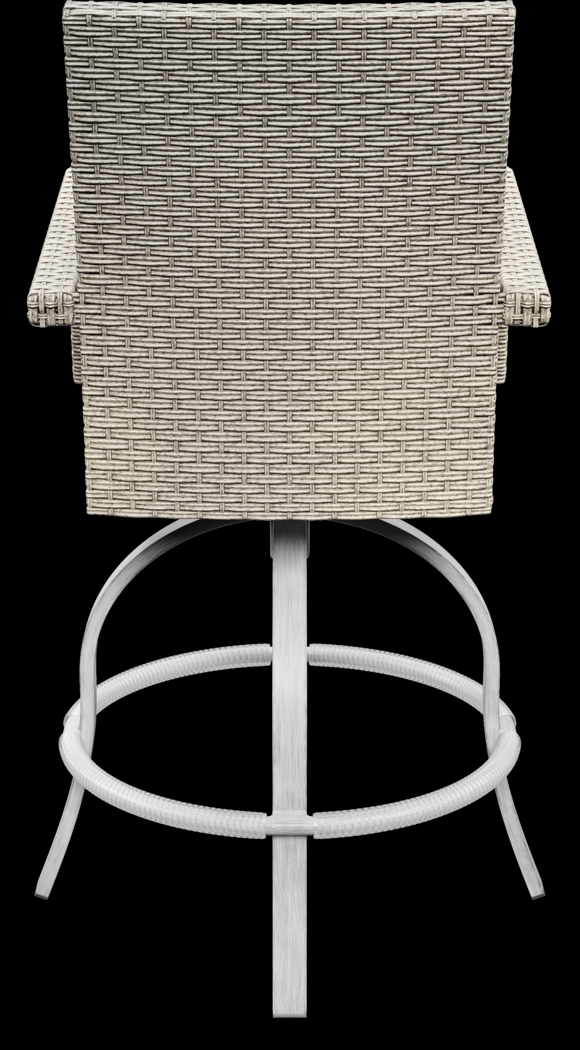 Sun Valley Light Gray 5 Pc Rectangle Outdoor Bar Height Dining Set with Blue Cushions - Thumbnail - Image 11