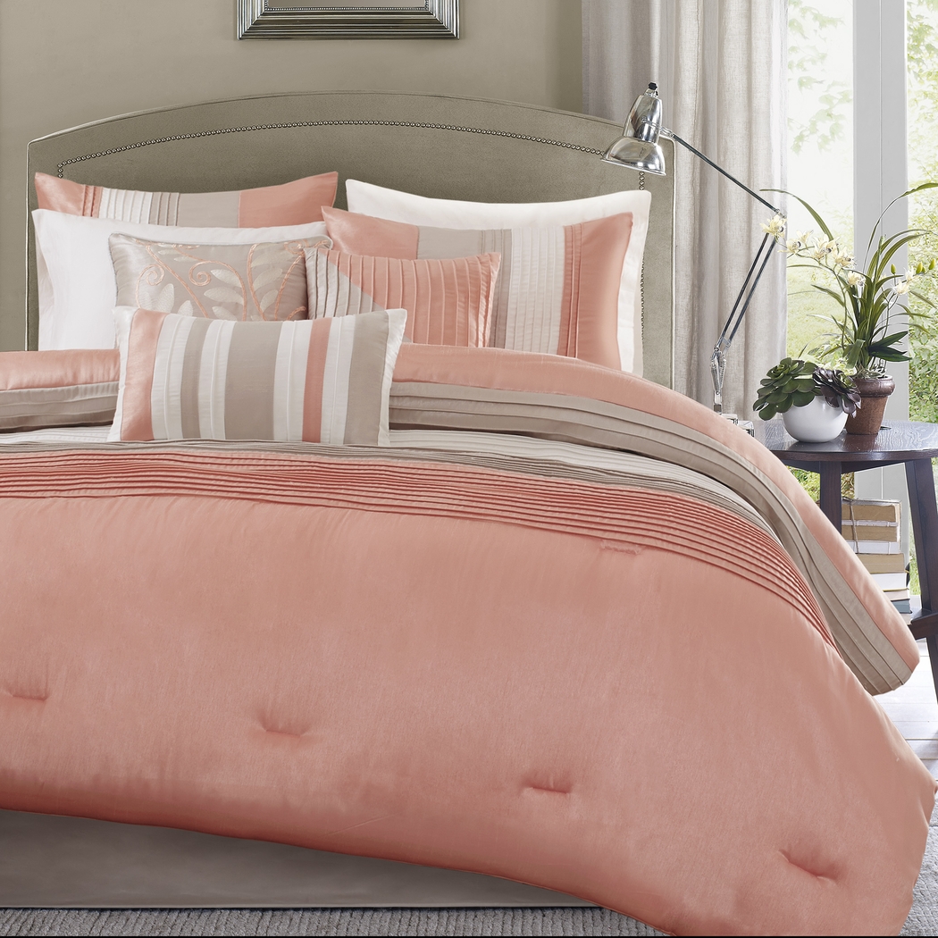 Sunayra Coral 7 Pc King Comforter Set - Thumbnail - Image 2