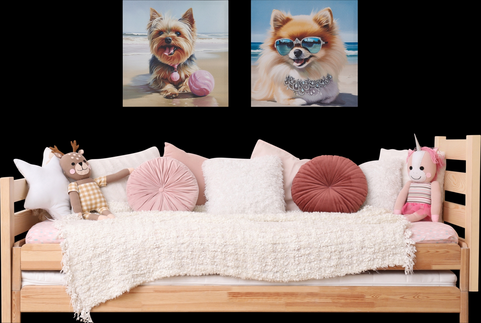 Sunbathing Pomeranian Blue Wall Decor - Thumbnail - Image 9