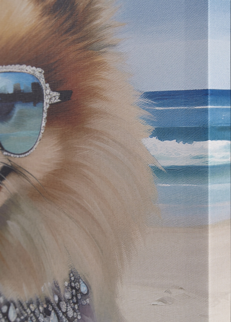 Sunbathing Pomeranian Blue Wall Decor - Thumbnail - Image 4