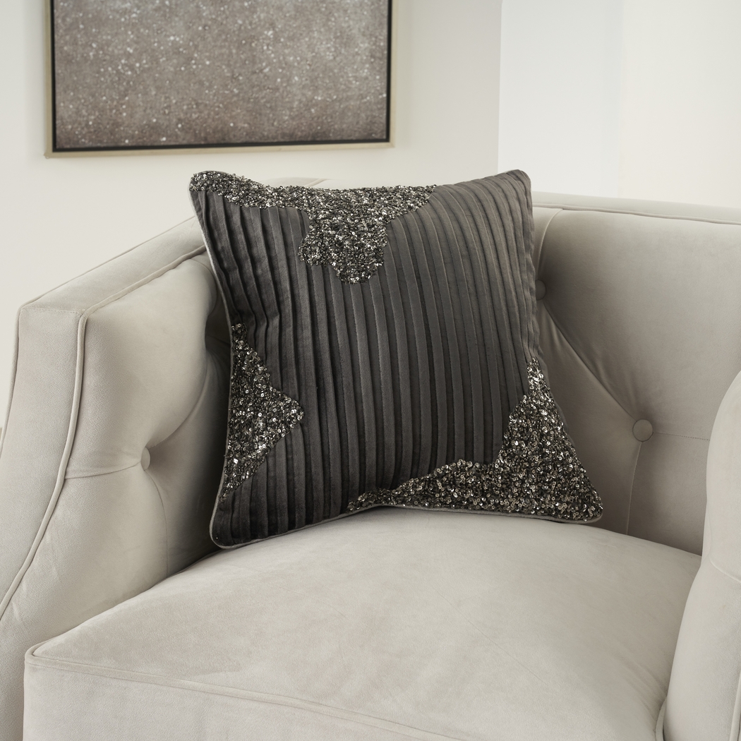 Sunbeam Charcoal Accent Pillow - Thumbnail - Image 3