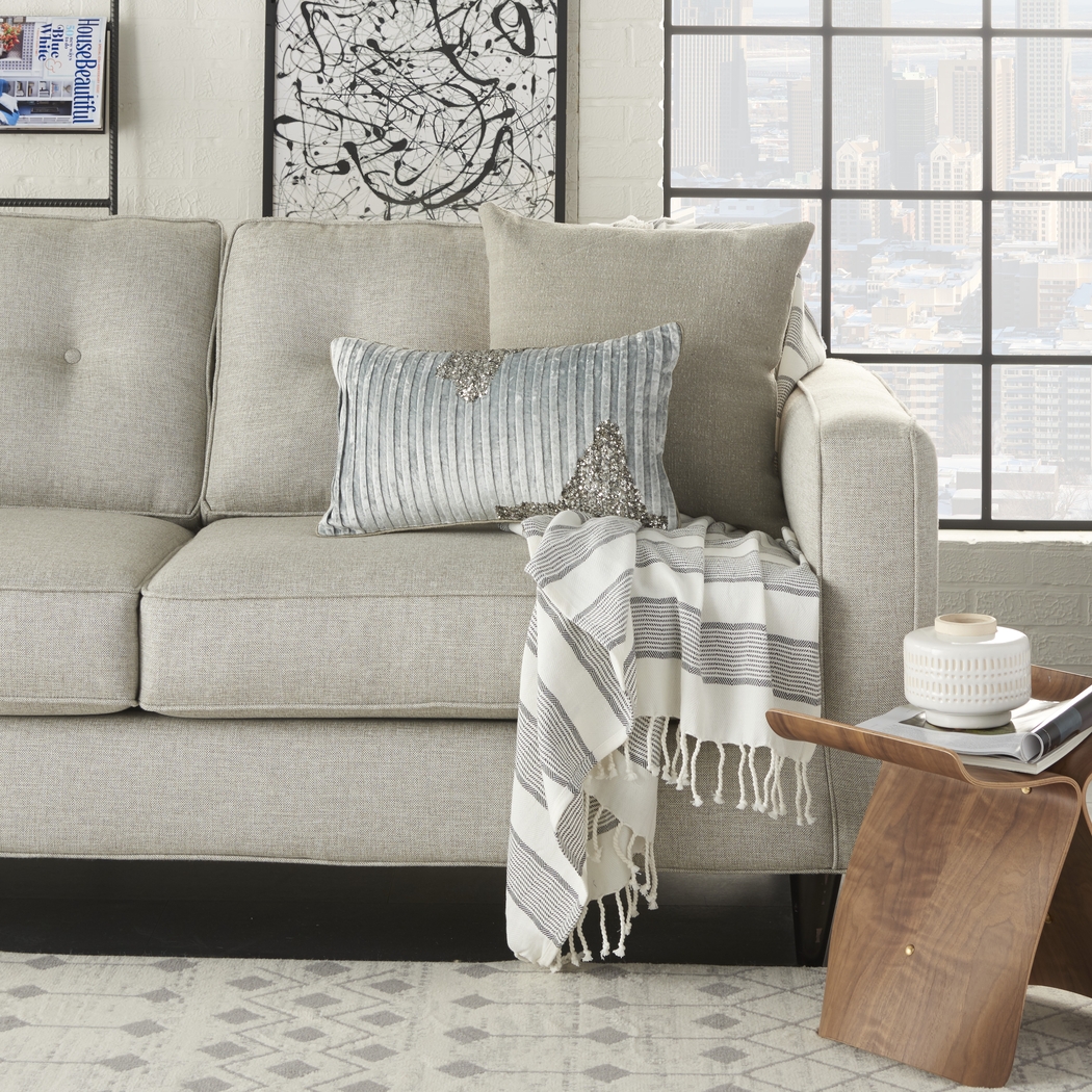 Sunbeam Gray Lumbar Pillow - Thumbnail - Image 2