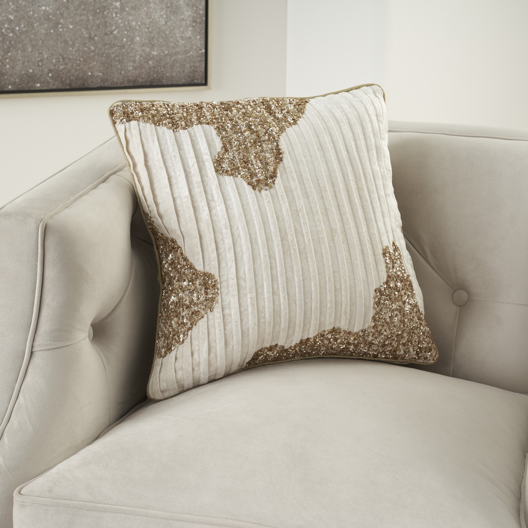 Sunbeam Ivory/Gold Accent Pillow - Thumbnail - Image 3