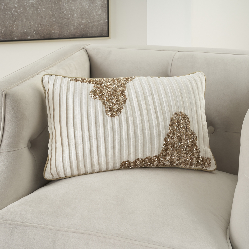 Sunbeam Ivory/Gold Lumbar Pillow - Thumbnail - Image 3