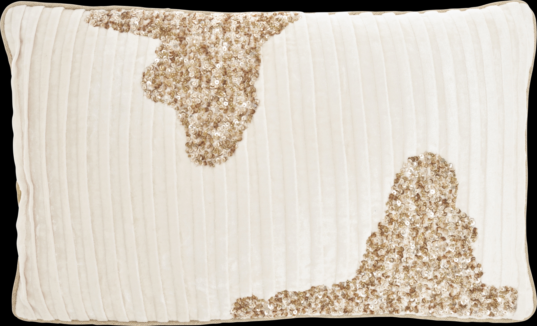 Sunbeam Ivory/Gold Lumbar Pillow - Thumbnail - Image 1