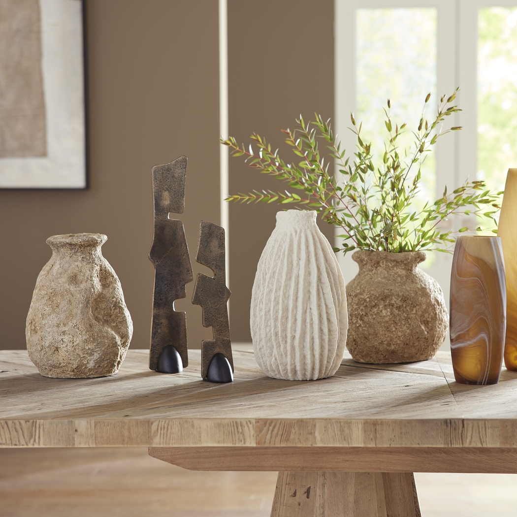 Sunbit Brown Vase, Set of 2 - Thumbnail - Image 3