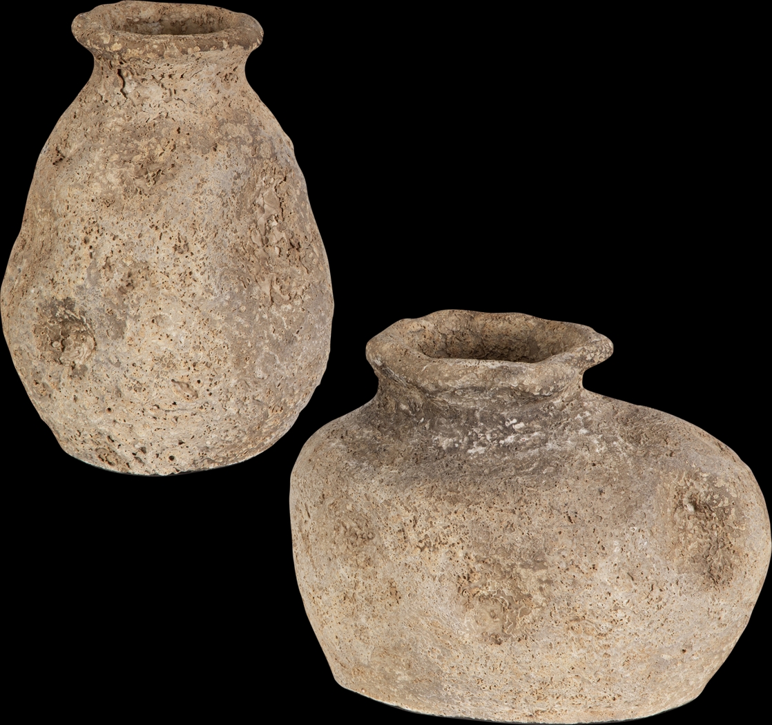 Sunbit Brown Vase, Set of 2 - Thumbnail - Image 1