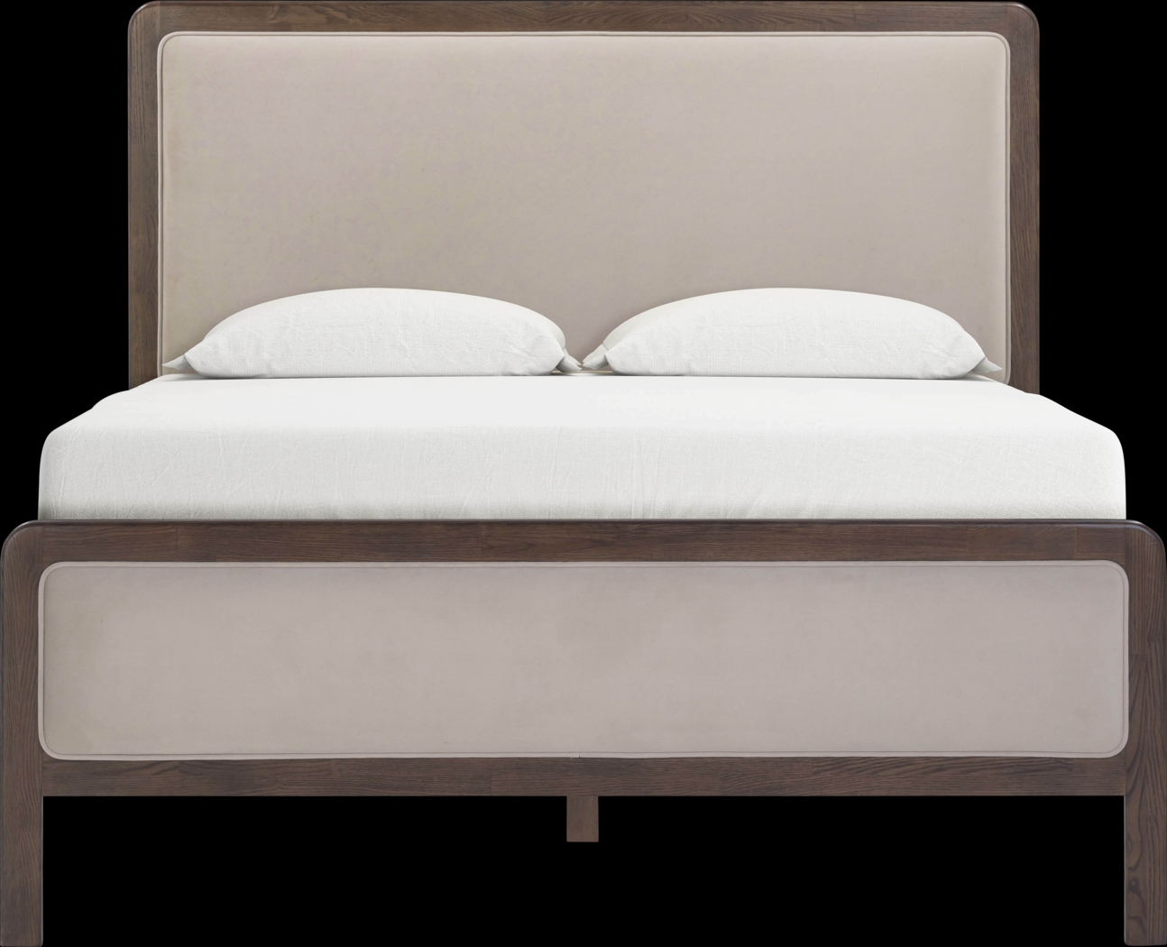 Suncier Taupe Queen Bed - Thumbnail - Image 1