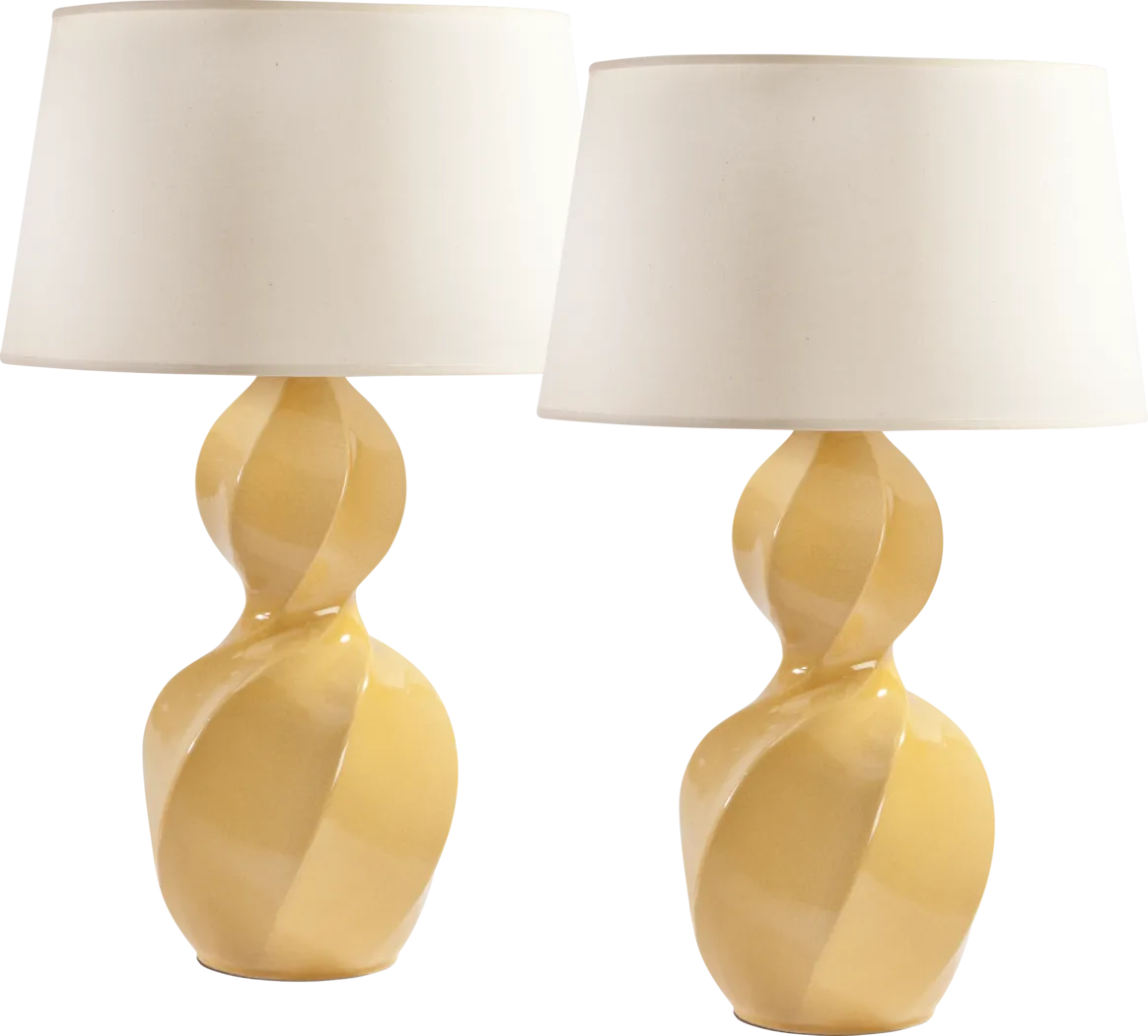 Suncrest Yellow Set of 2 Lamps - Thumbnail - Image 1