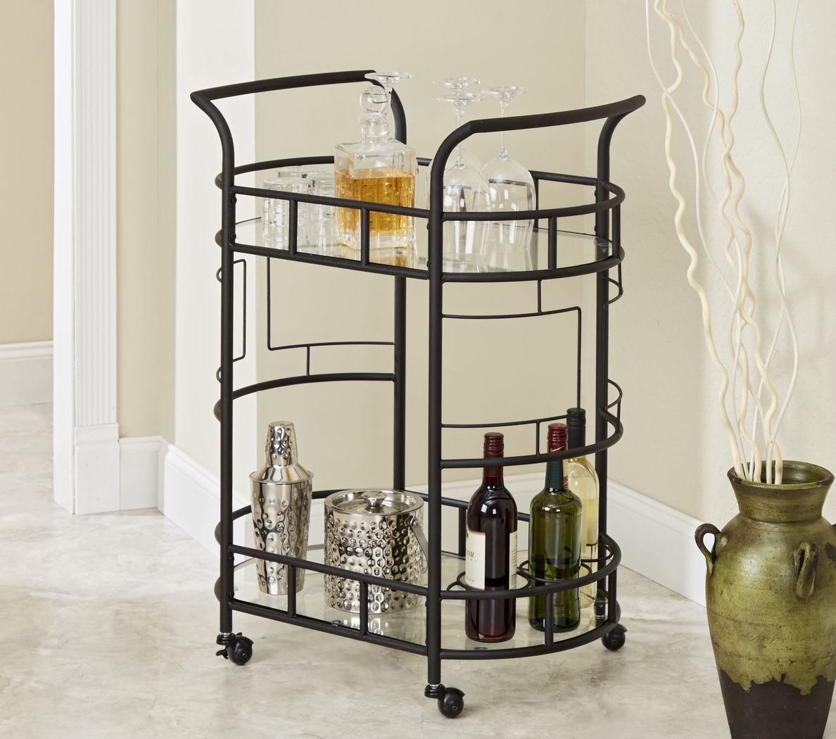 Sunderland Bronze Bar Cart - Thumbnail - Image 2