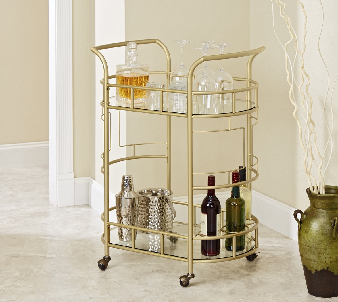 Sunderland Gold Bar Cart - Thumbnail - Image 2