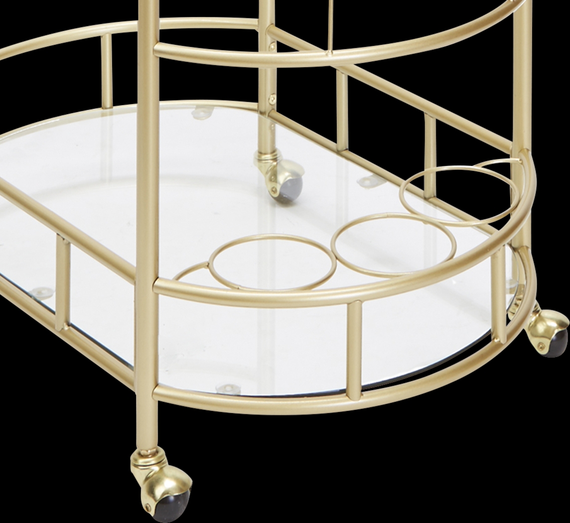 Sunderland Gold Bar Cart - Thumbnail - Image 4