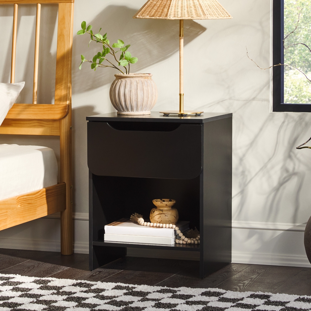 Sundew Black Nightstand - Thumbnail - Image 2