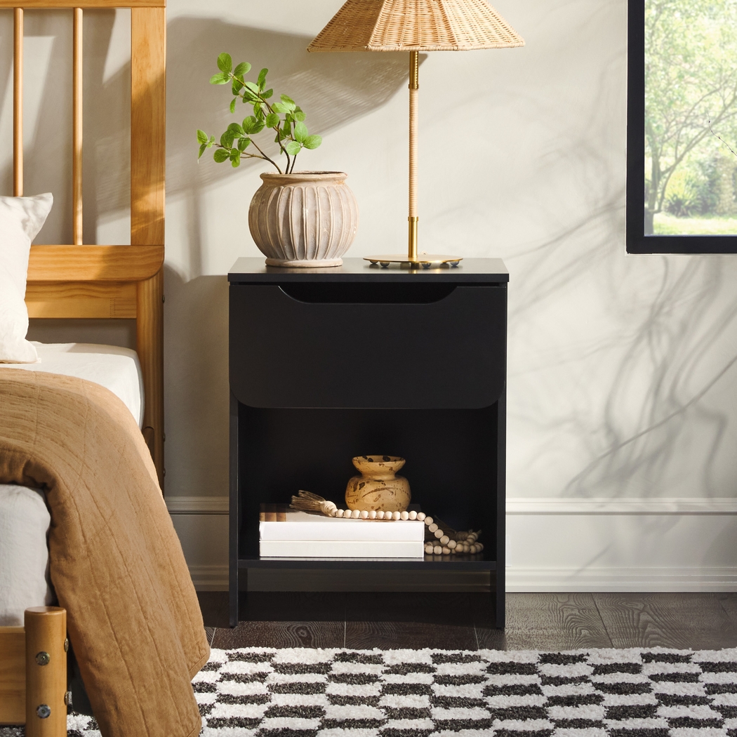 Sundew Black Nightstand - Thumbnail - Image 3