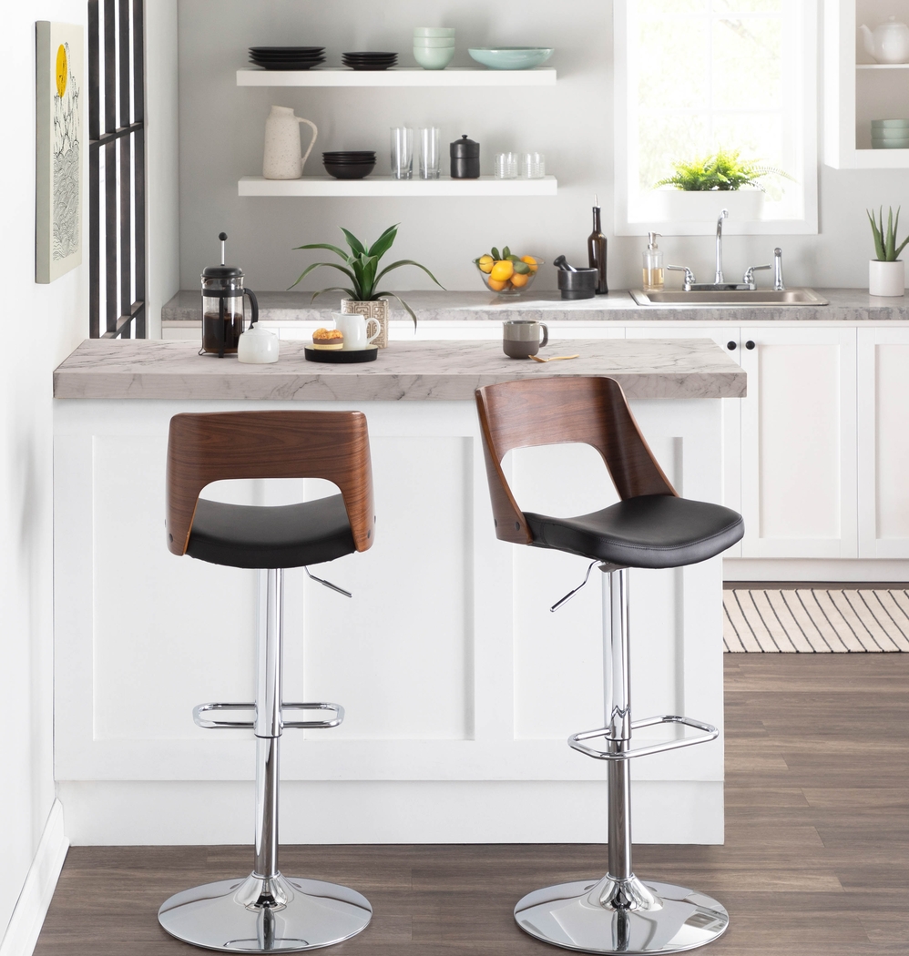 Sunerest Black Adjustable Barstool, Set of 2 - Thumbnail - Image 2