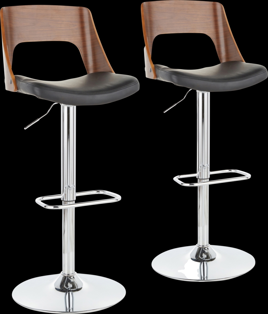 Sunerest Black Adjustable Barstool, Set of 2 - Thumbnail - Image 1