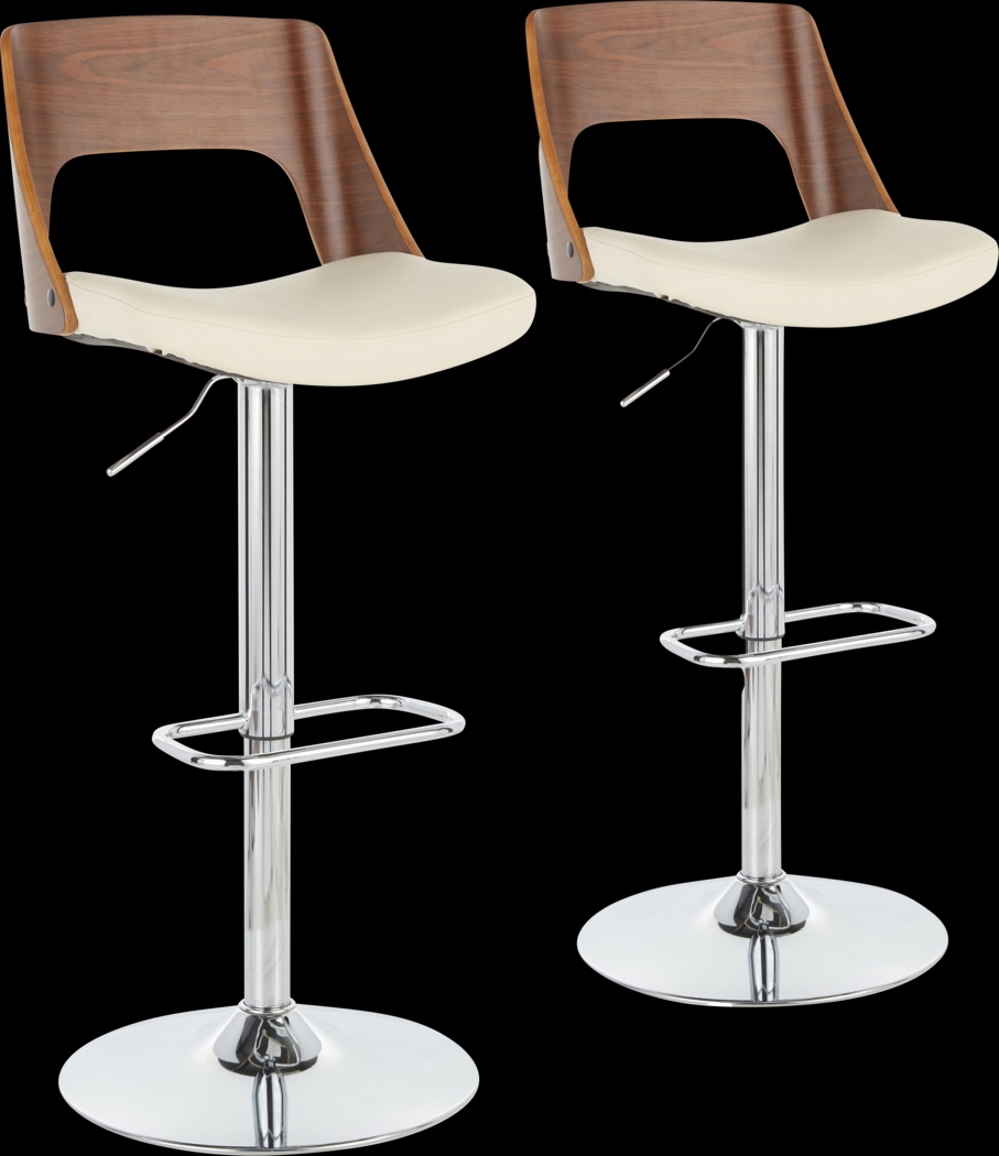Sunerest Cream Adjustable Barstool, Set of 2 - Thumbnail - Image 1