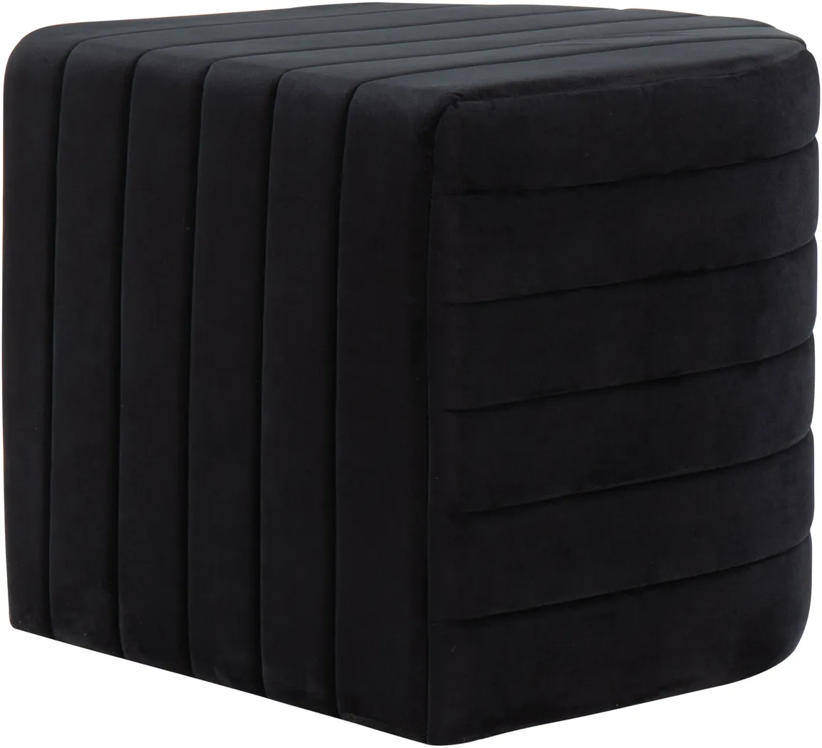 Sunhillow Black Ottoman - Thumbnail - Image 3