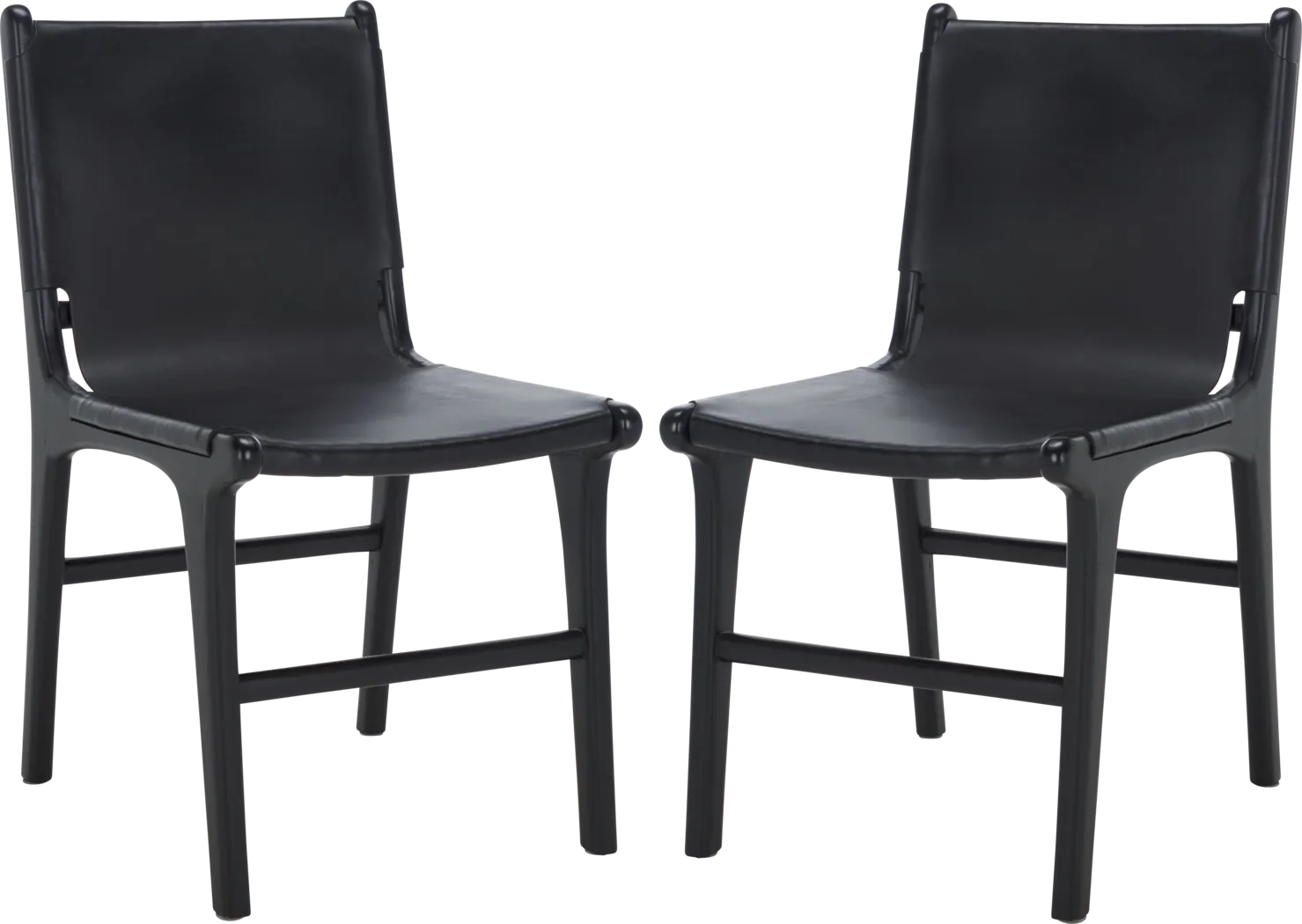 Sunlants Black Side Chairs, Set of 2 - Thumbnail - Image 1