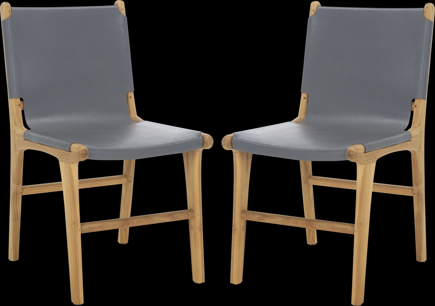Sunlants Gray Side Chairs, Set of 2 - Thumbnail - Image 1