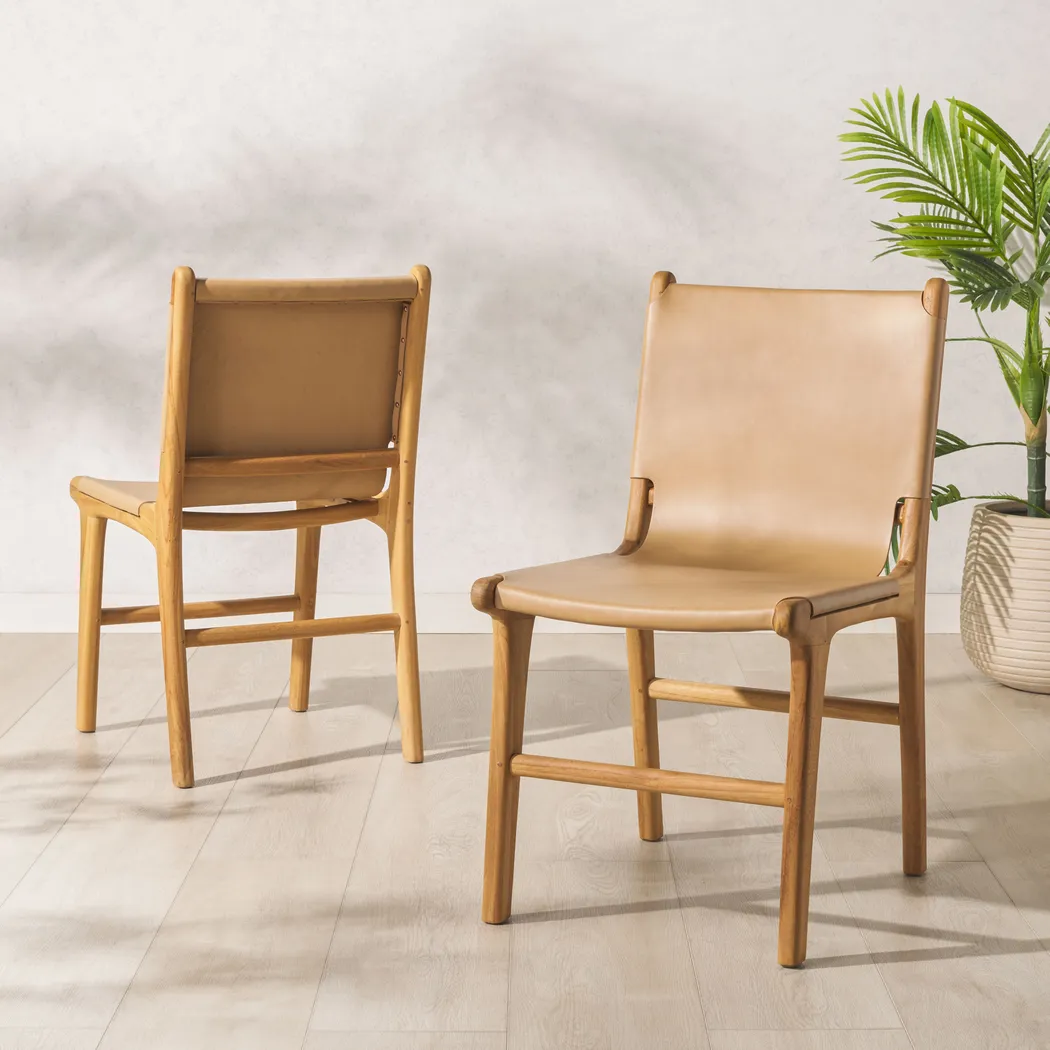 Sunlants Tan Side Chairs, Set of 2 - Thumbnail - Image 2