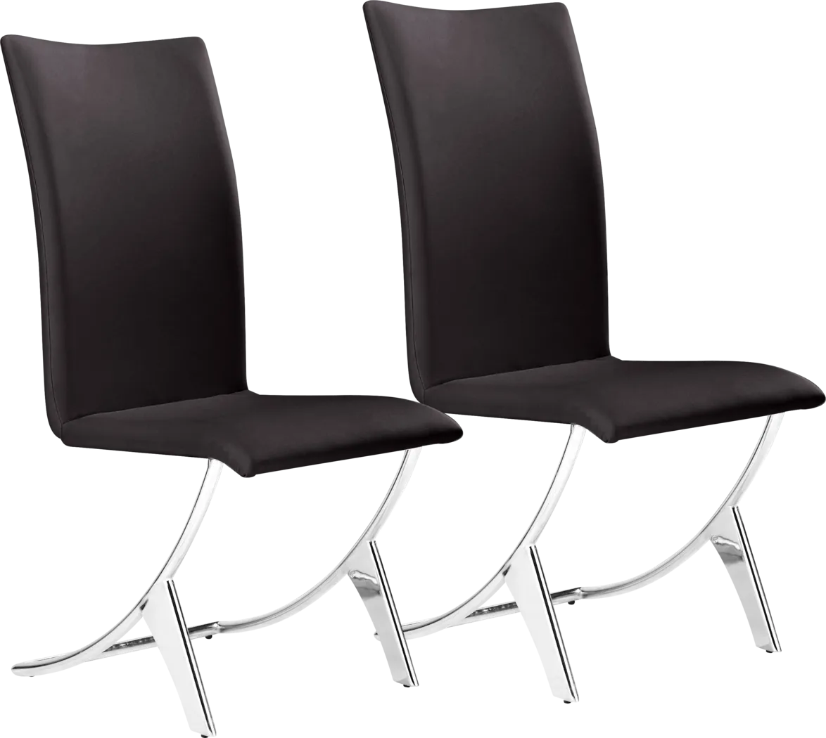 Sunniva Espresso Side Chair, Set of 2 - Thumbnail - Image 1