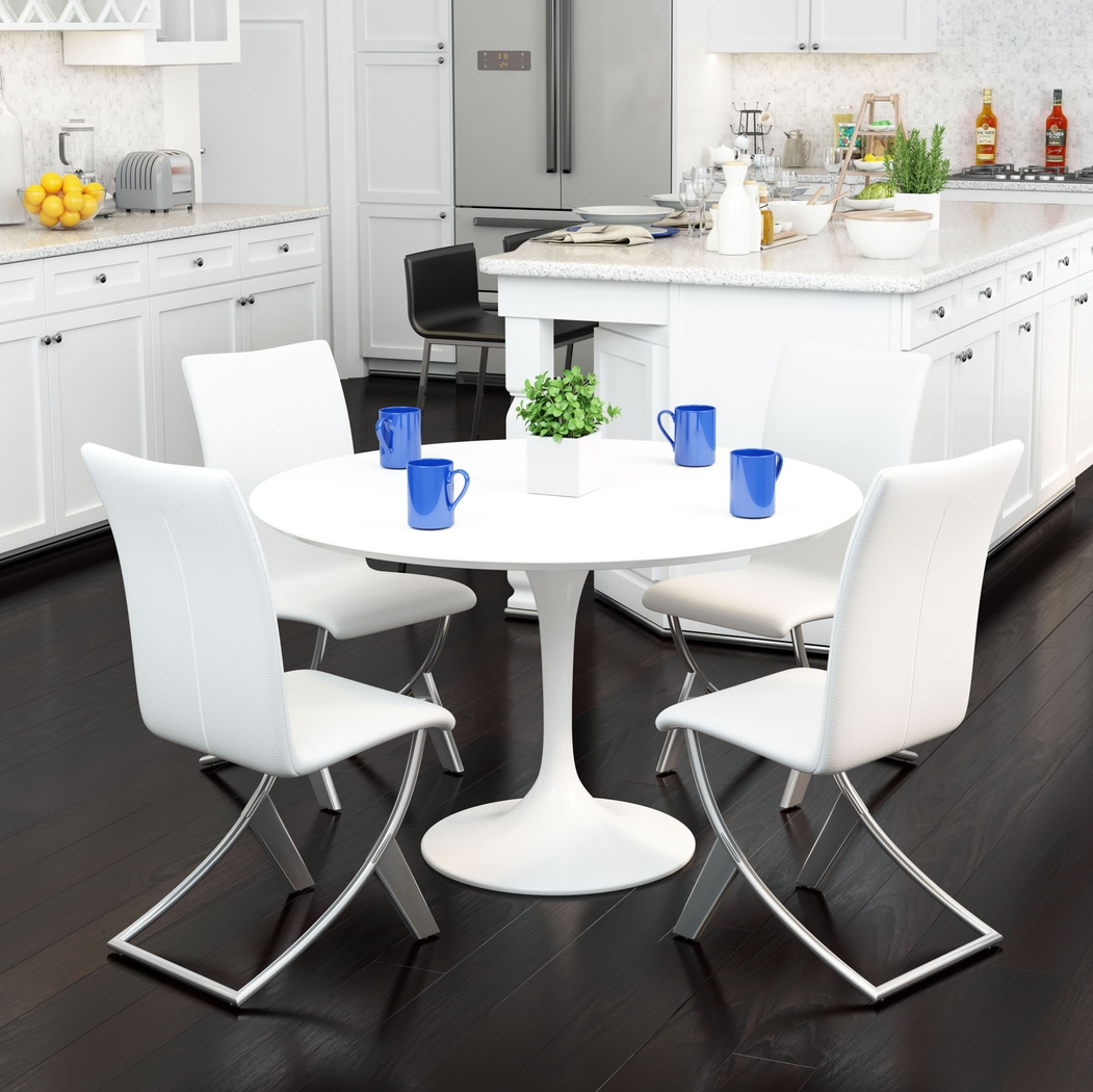 Sunniva White Side Chair, Set of 2 - Thumbnail - Image 5