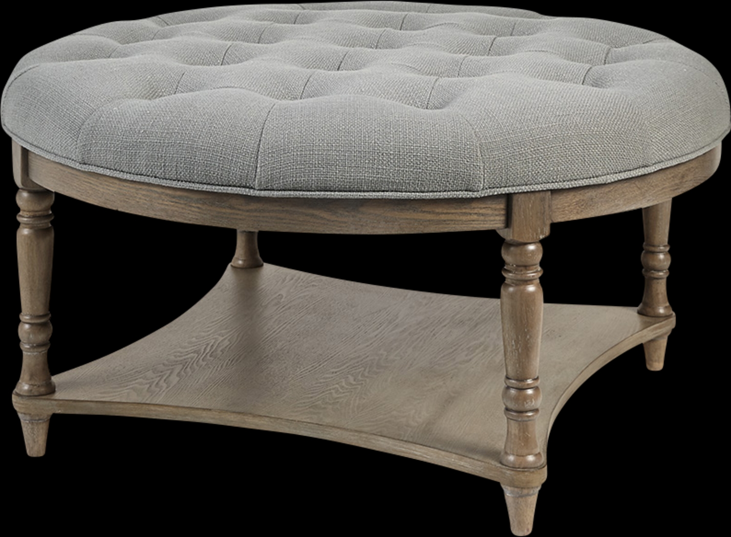 Sunnycove Gray Ottoman - Thumbnail - Image 1
