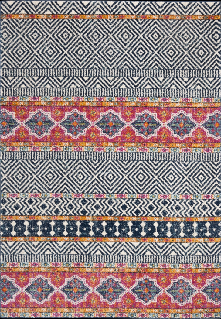 Sunray Place Navy 4' x 6' Rug - Thumbnail - Image 1