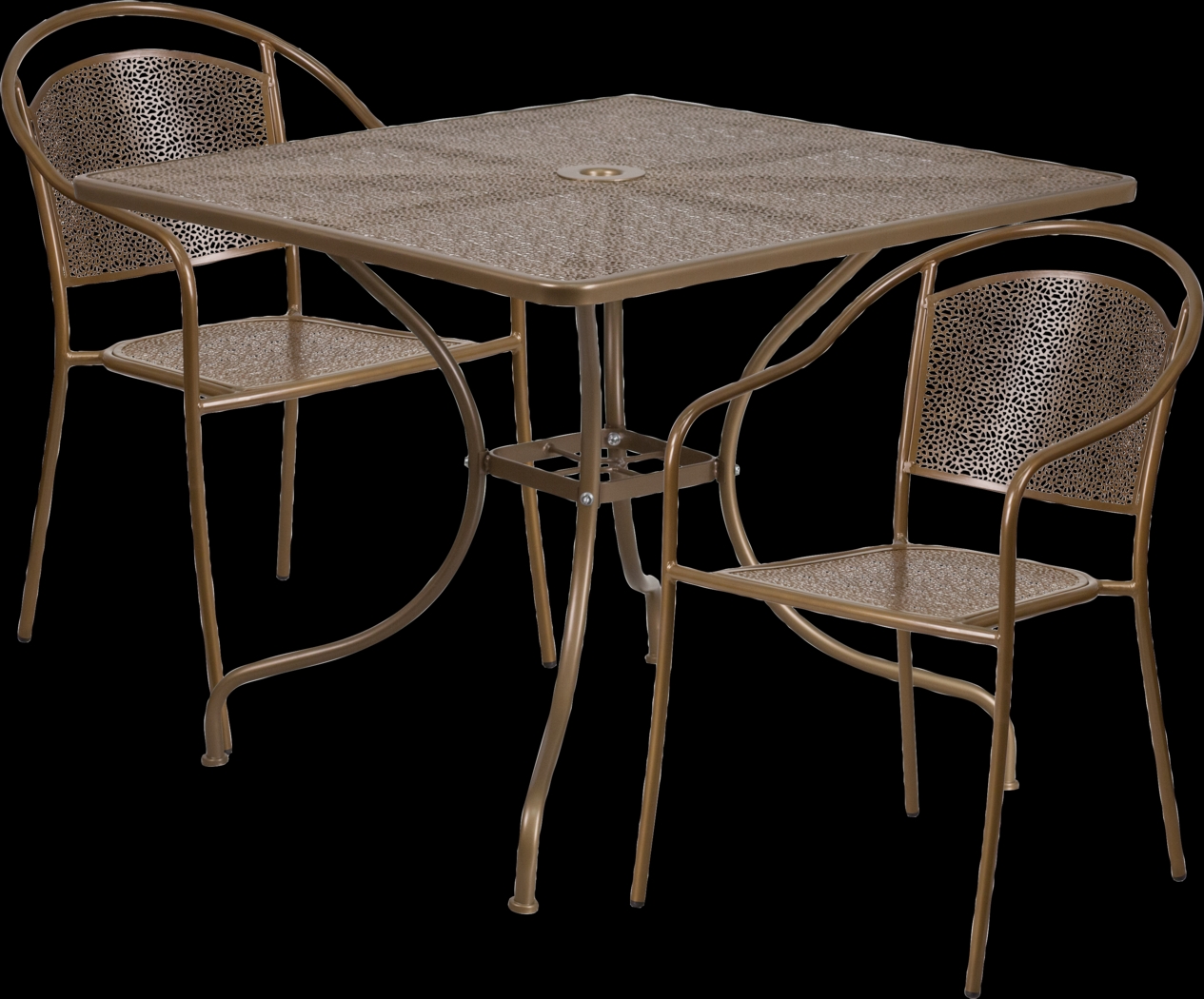 Sunrise Garden Gold 3 Pc 35.5 in. Square Patio Set - Thumbnail - Image 1