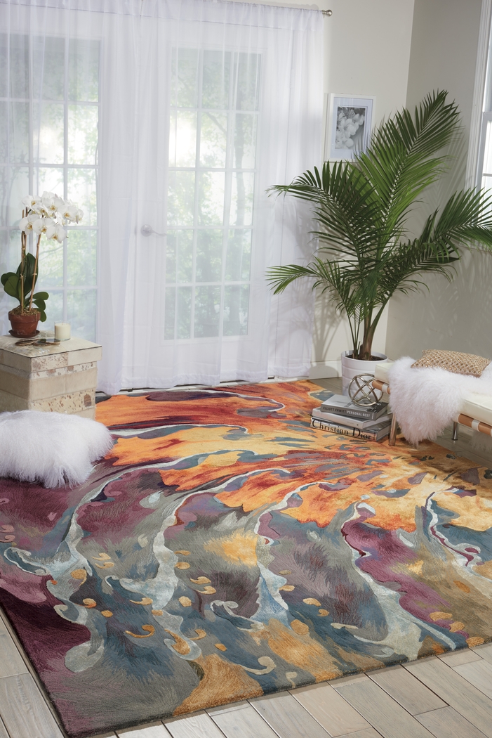 Sunset Fire Multi 8' x 10' Rug - Thumbnail - Image 2