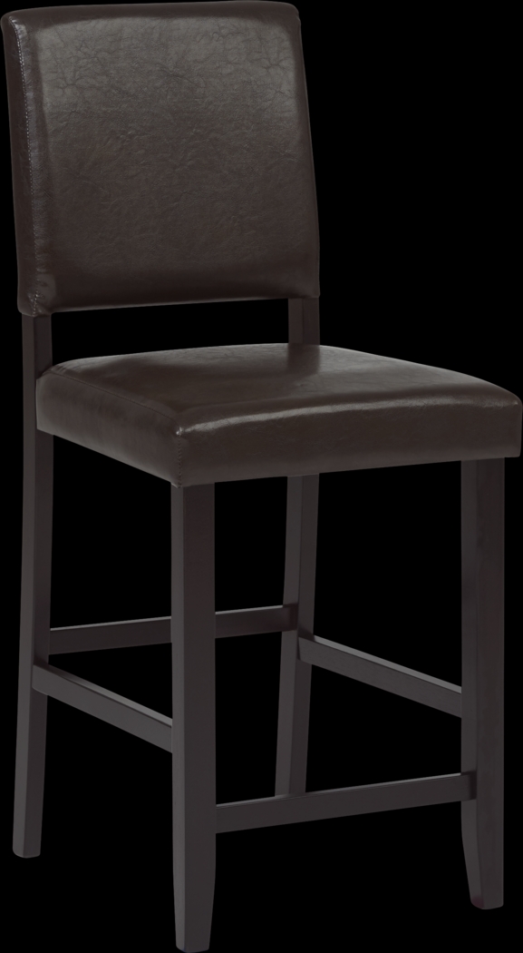 Sunset View Brown Cherry Finish 5 Pc Counter Height Dining Set with Brown Stools - Thumbnail - Image 5