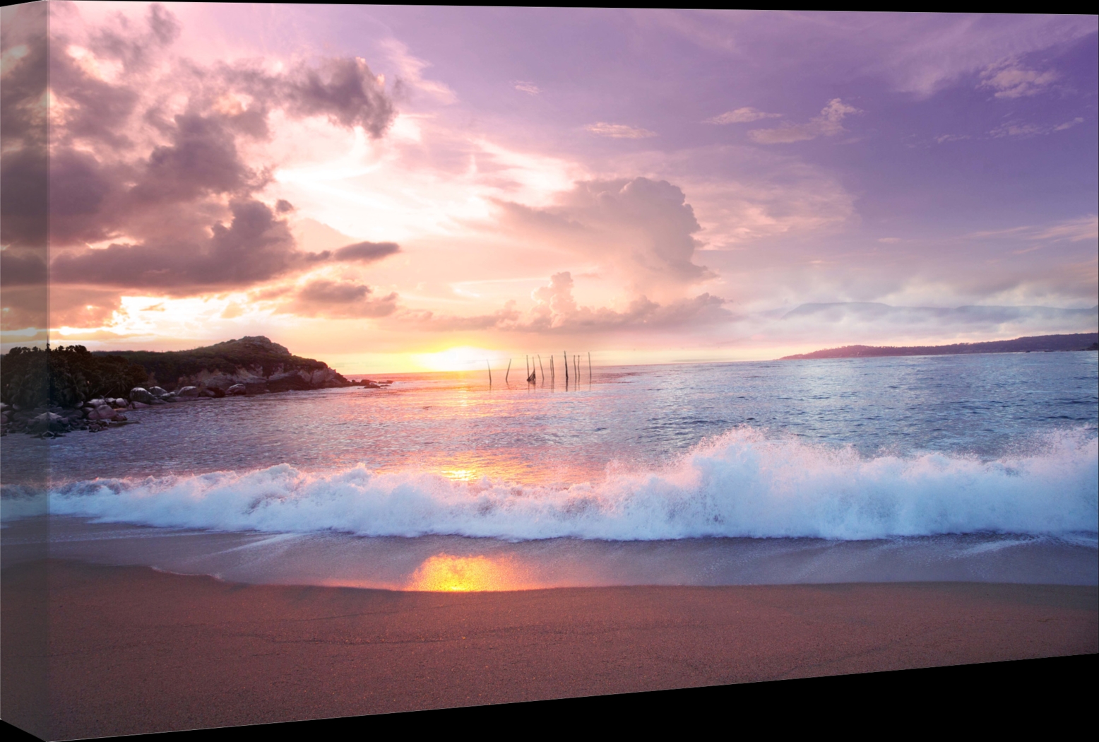 Sunsets On The Beach Blue Artwork - Thumbnail - Image 3