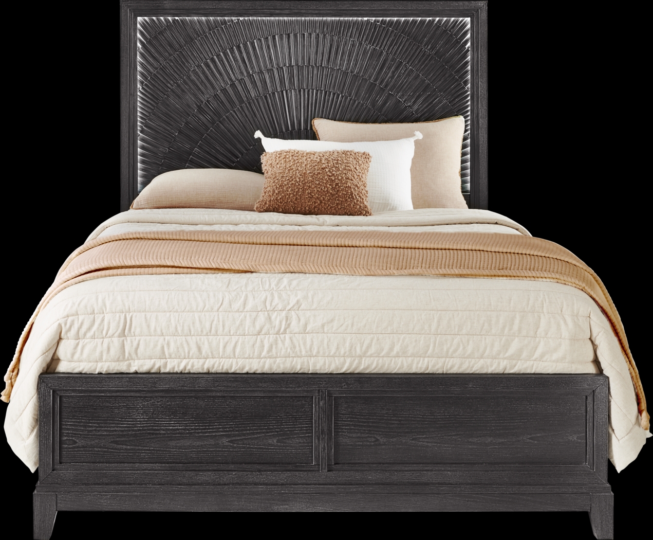 Small Spaces Sunside Way Black 5 Pc King Panel Bedroom - Thumbnail - Image 2